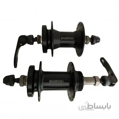 توپی جلو و عقب دوچرخه مدل 32 سوراخ دیسکی 6 پیچ (آلومینیومی) - بسته 2 عددی