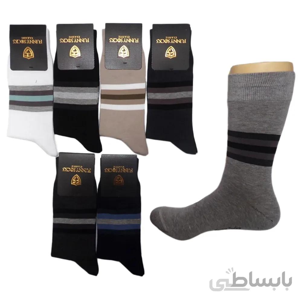 جوراب ساق بلند کلاسیک مردانه Funny Socks کد 10003