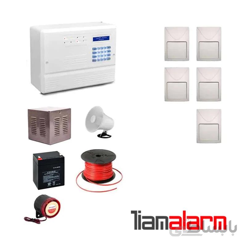 پکیج دزدگیر اماکن با سیم مدل فایروال سیم کارتی و تلفنی F10F5