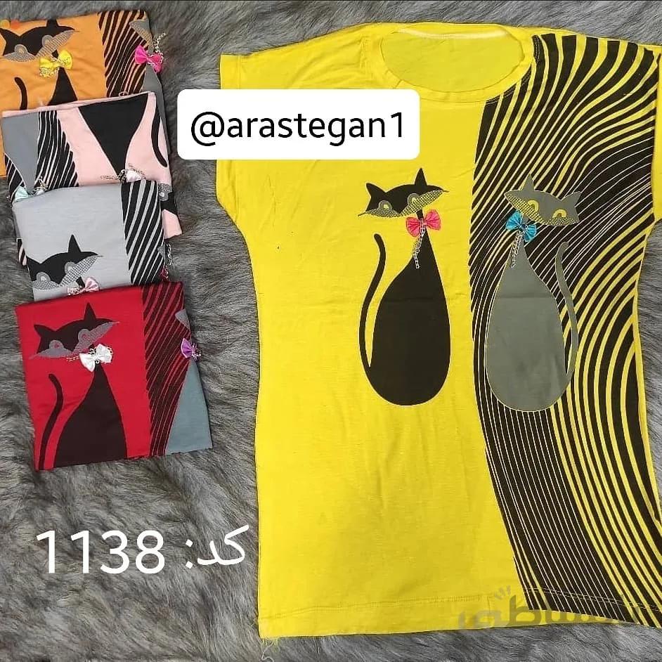 تیشرت زنانه طرح گربه