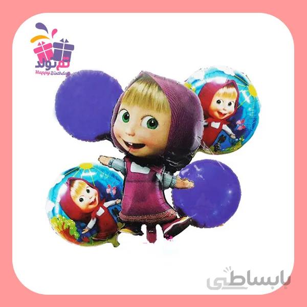 بادکنک فویلی میشا و ماشا 5 تکه