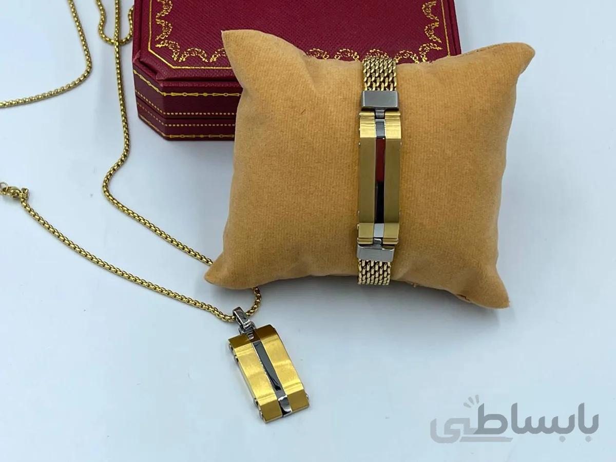 ست دستبند و گردنبند مردانه حصیری