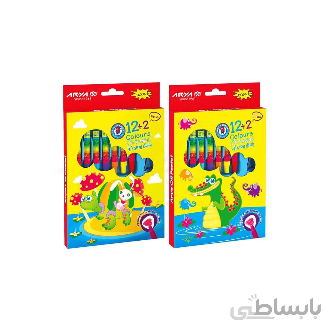 پاستل روغنی 12 رنگ آریا کد 2027 ا Arya 2027, 12 Colors Oil Pastel کد 428713