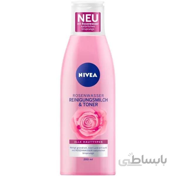 تونر شیر پاک کن گل رز نیوا Nivea rosenwasser reinigungsmilch toner