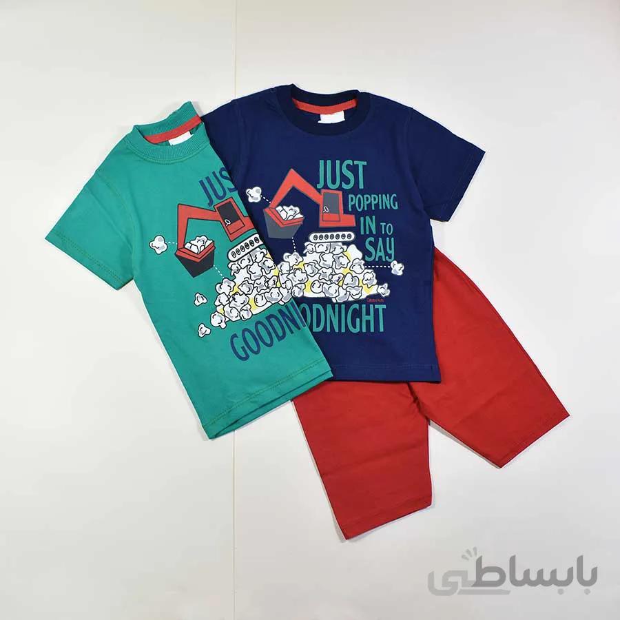 تیشرت شلوارک پسرانه بچه گانه بیل مکانیکی کد 2406
