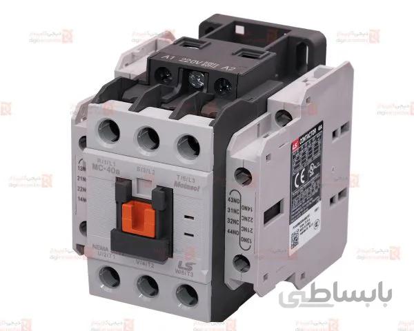 کنتاکتورسه فاز ۴۰ آمپر ۱۸.۵ کیلو وات LS مدل MC-40a ولتاژبوبین ۲۲۰VAC