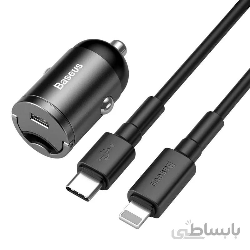 شارژر فندکی سریع با کابل بیسوس Baseus Tiny Star Mini pps Quick Charger Suit