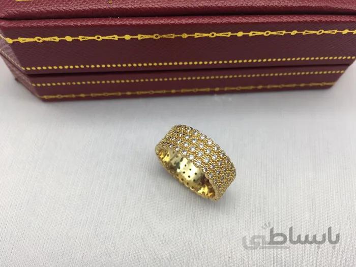 انگشتر طرح حلقه نگین کاری شده