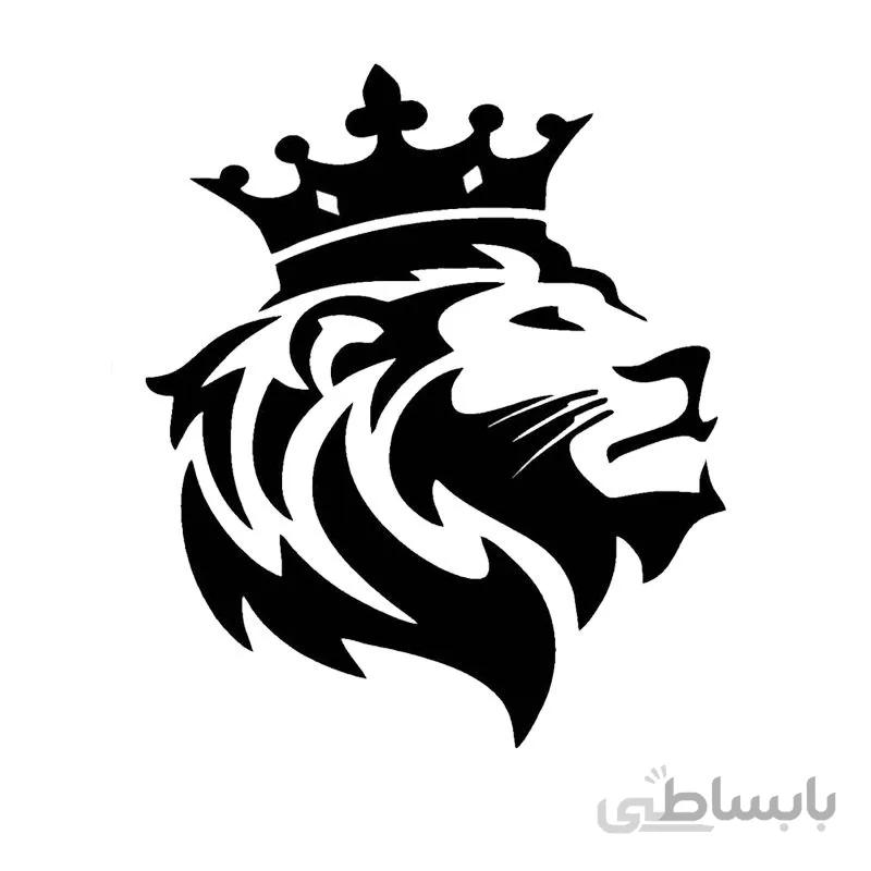 برچسب بدنه خودرو طرح شیر و تاج