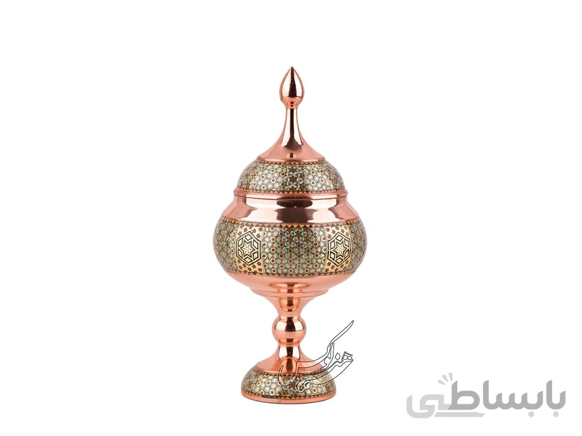شکلات خوری مس و خاتم سایز 20