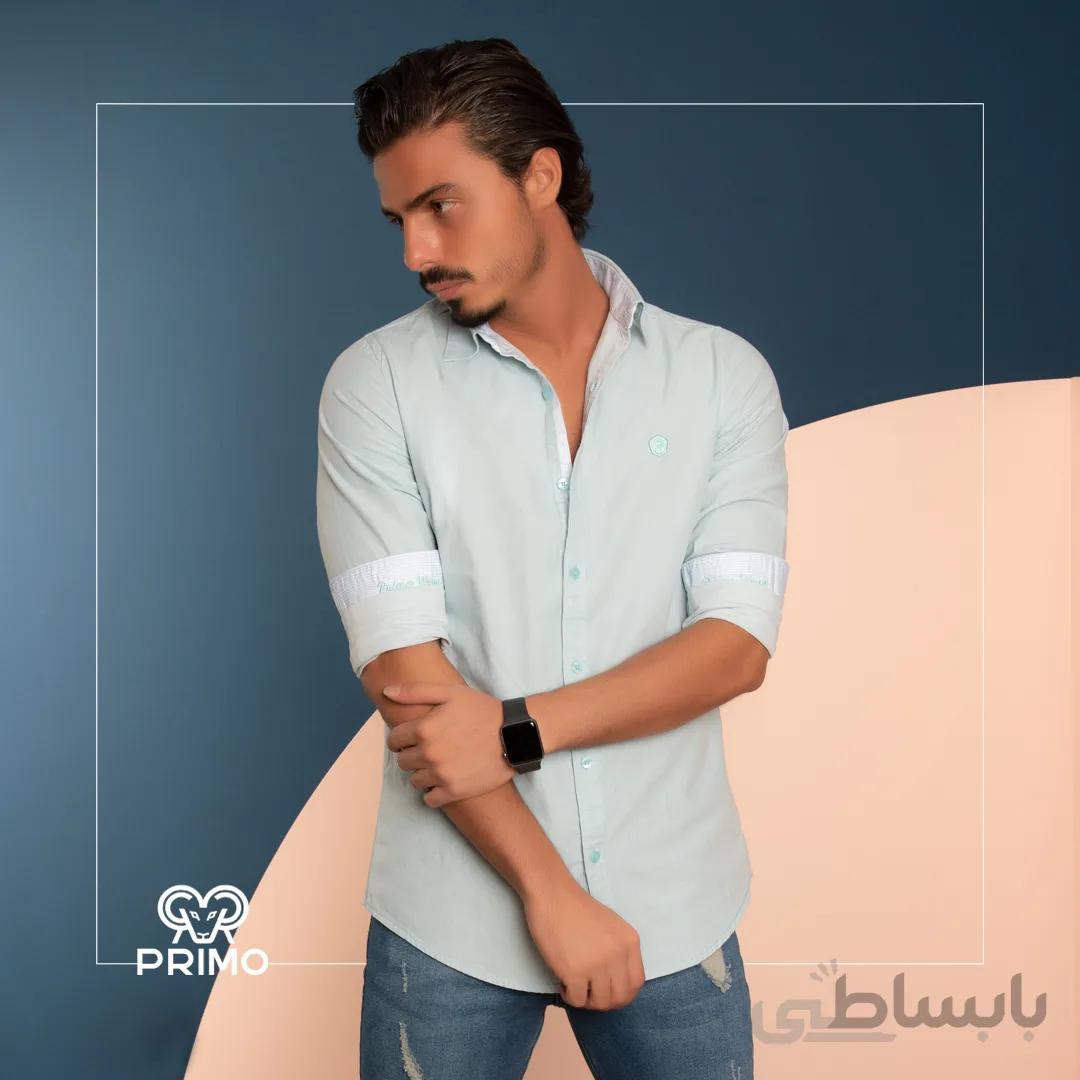 پیراهن پنبه مردانه مدل ساده 236303
