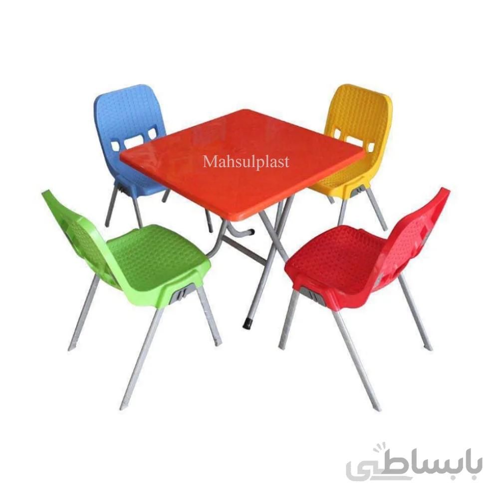 ست میز و صندلی 4 نفره ناصر پلاستیک کد 723 881