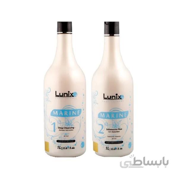 پک کراتین و شامپو لونیکس برزیلی 1000*2 میل