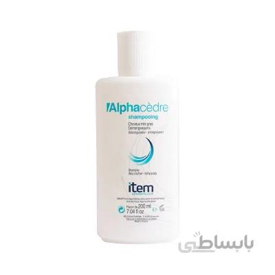 شامپو موهای چرب آلفا سدر آیتم 200 میلی لیتر ا Item AlphaCedre Shampoo for Oily Hair 200 ml