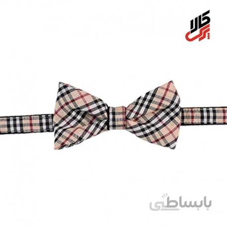 پاپیون چهارخانه طرح بربری پرس پت