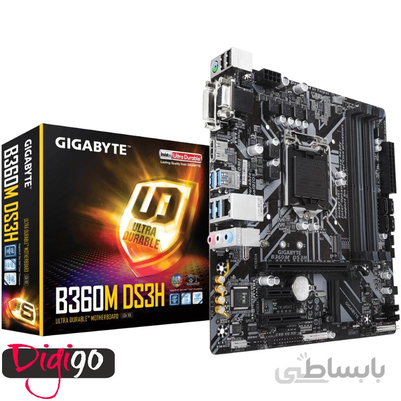 مادربورد گیگابایت B360M DS3H ا GIGABYTE B360M DS3H LGA1151 B360 8th/9th Gen Mainboard