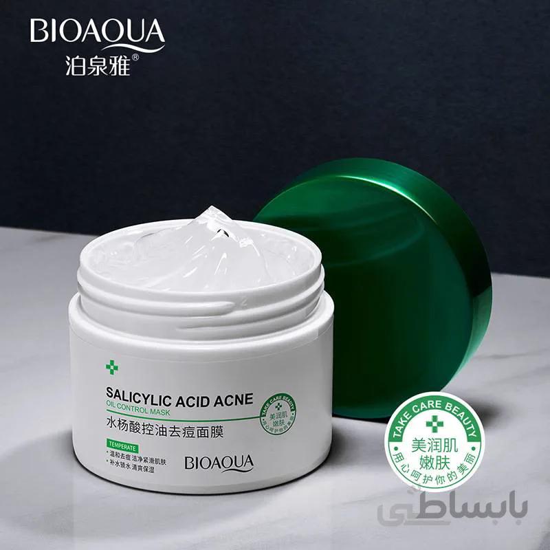 ماسک ضد جوش و آکنه بیوآکوا حاوی سالیسیلیک اسید ا BIOAQUA Salicylic Acid Acne Oil Control Mask 120g