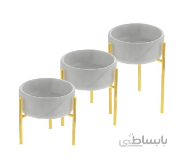 ظرف سرو مدل سنگی مجموعه 3 عددی