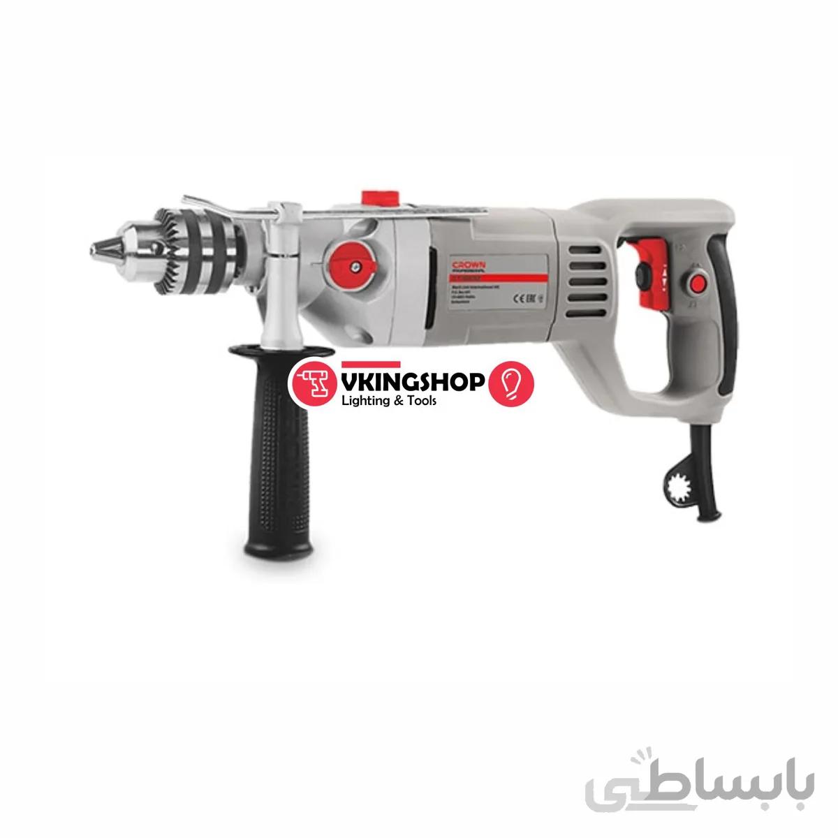 دریل 16 میلیمتری 1050 وات گیربکسی کله فلزی 2 سرعته کرون مدل CT10032