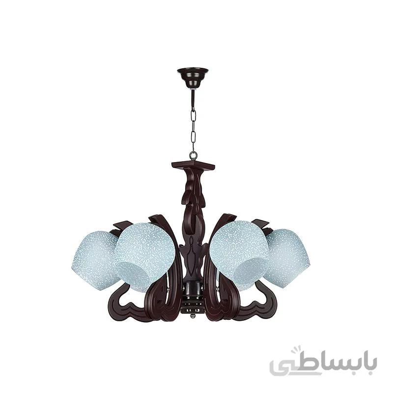 لوستر 6 شعله چشمه نور مدل G613/6-BR