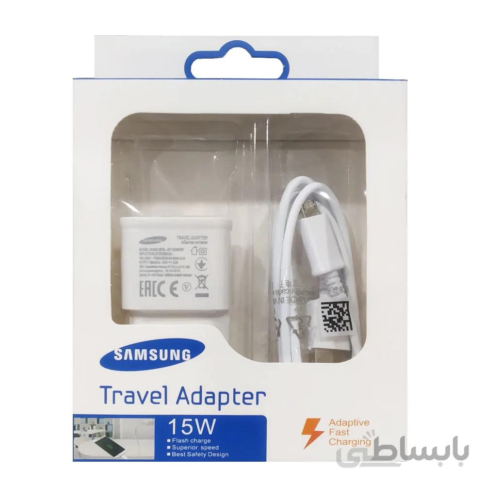 شارژر اصلى سامسونگ با كابل ١ و نیم مترى گوشى Samsung Galaxy A5 ا 2A Samsung Galaxy A5 travel charger adapter with 1.5m cable