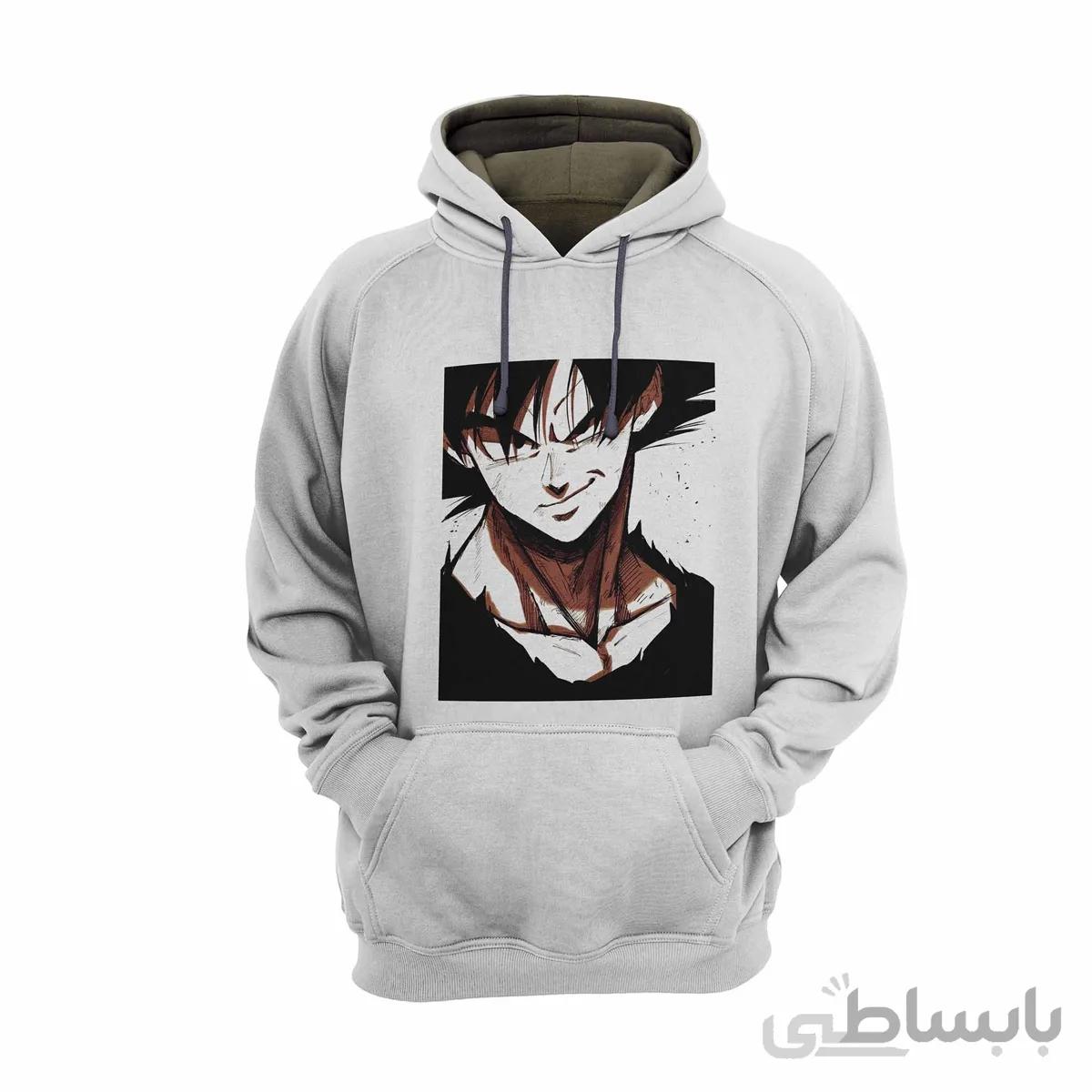 هودی سفید طرح انیمه دراگون بال dragon ball