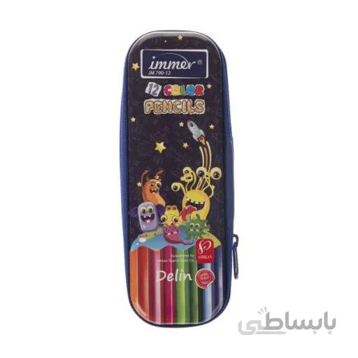 مداد رنگی 12 رنگ جعبه فلزی ایمر