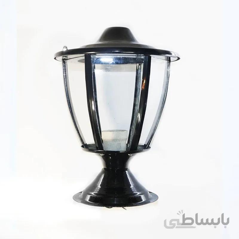 چراغ حیاطی سردری فلزی مدل کلاسیک – مشکی رنگ