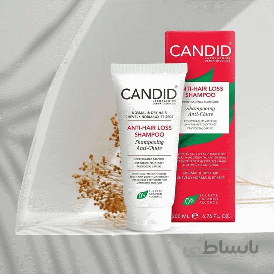 شامپو ضد ریزش و تقویت کننده کاندید مخصوص موی نرمال و خشک 200 میل CANDID ANTI-HAIR LOSS SHAMPOO DRY HAIR