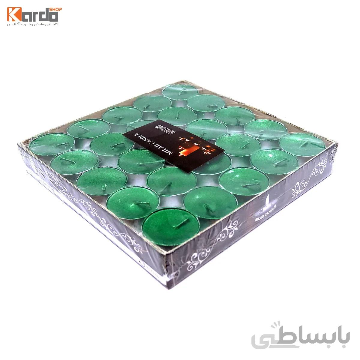 شمع وارمر متالیک سبز ۵۰ تایی