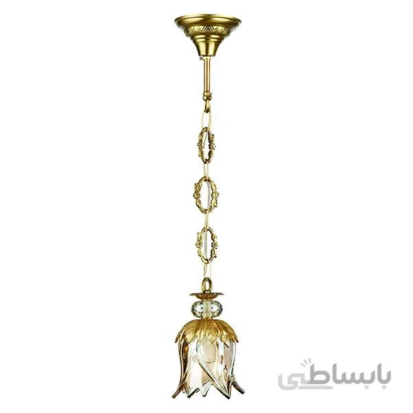 چراغ آویز برنزی یک شعله چشمه نور مدل 2774