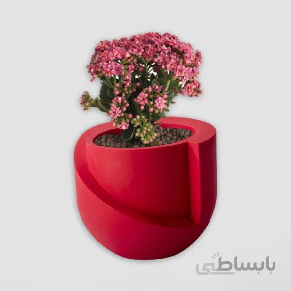 گلدان بتنی قرمز DCO56