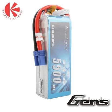 باتری لیتیوم پلیمر Gens ace 45C-3S-5500mah