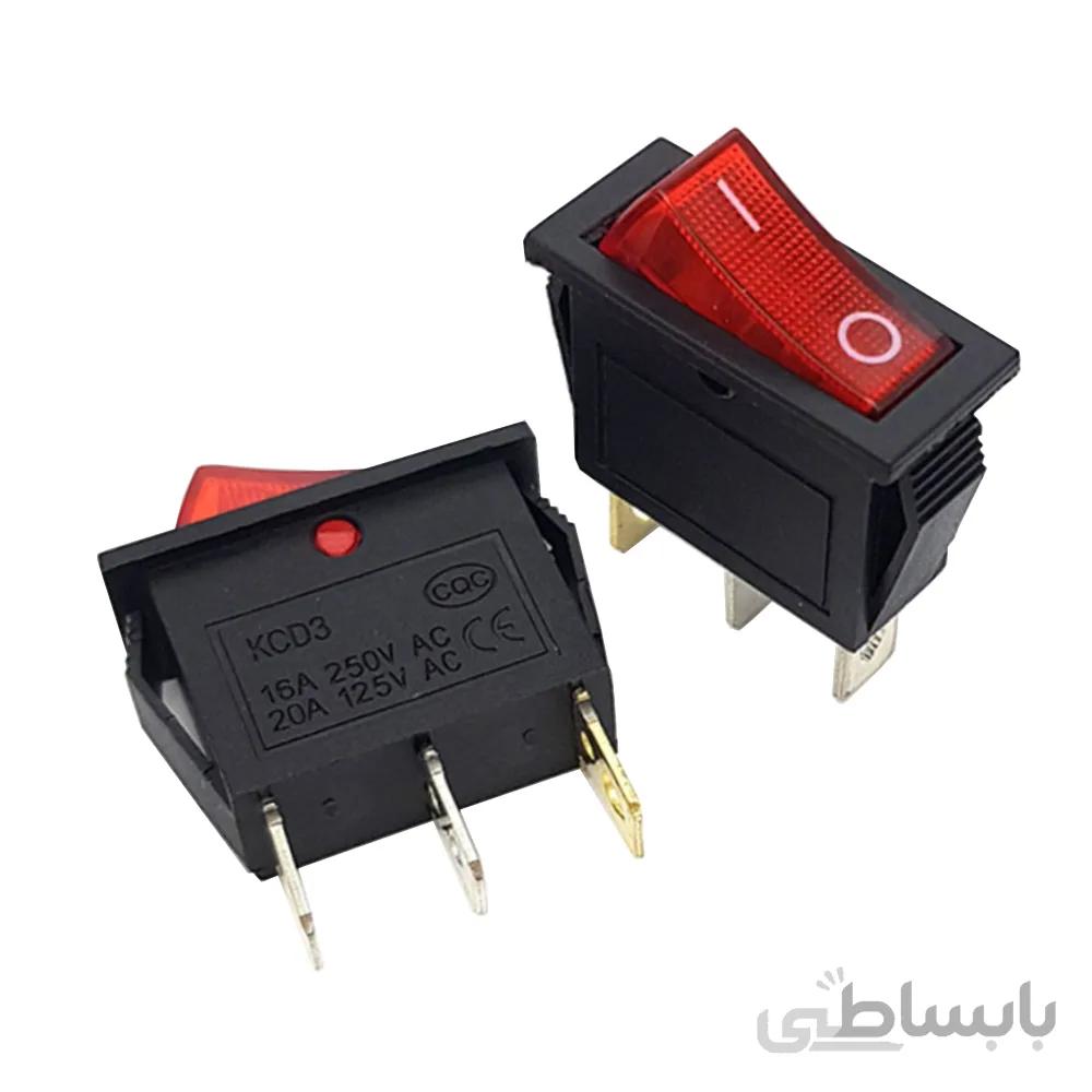 کلید راکر باریک چراغدار KCD3-101N
