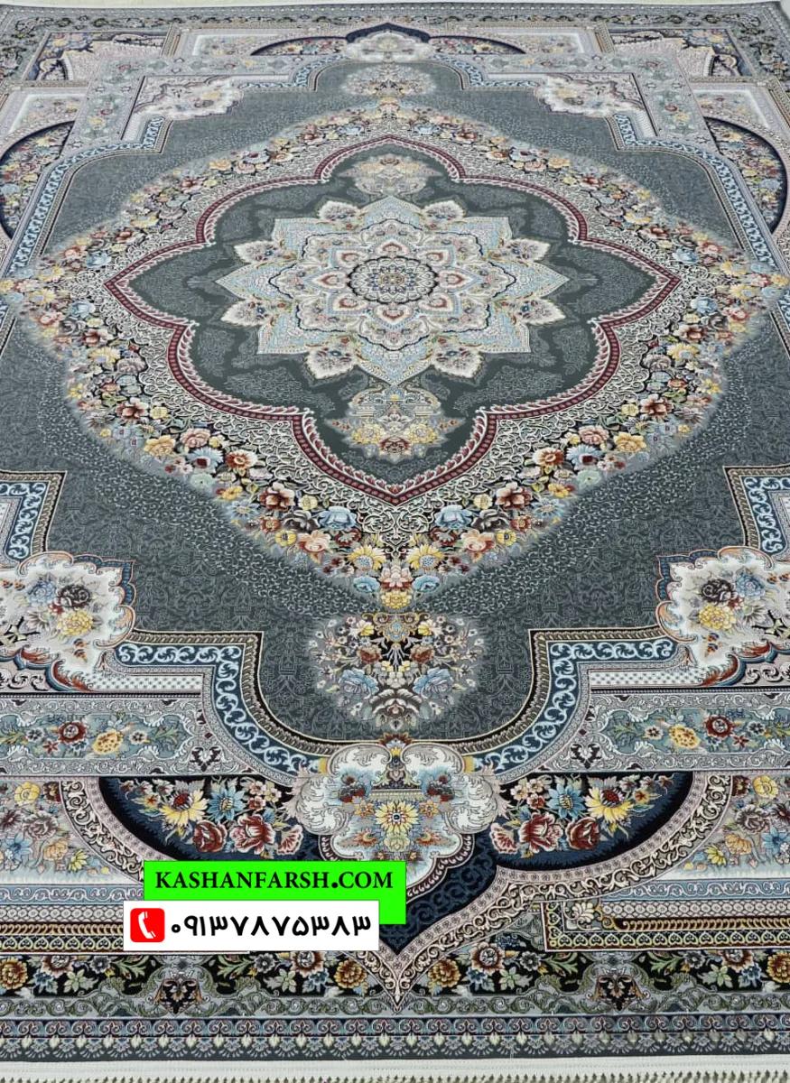 فرش کاشان طرح باغ معلق 1200 شانه