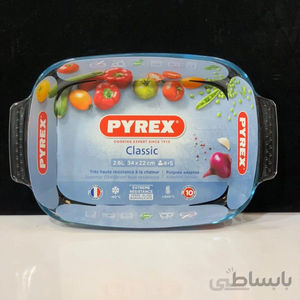 تابه مستطیل پیرکس فرانسه سایز 34 در 22
