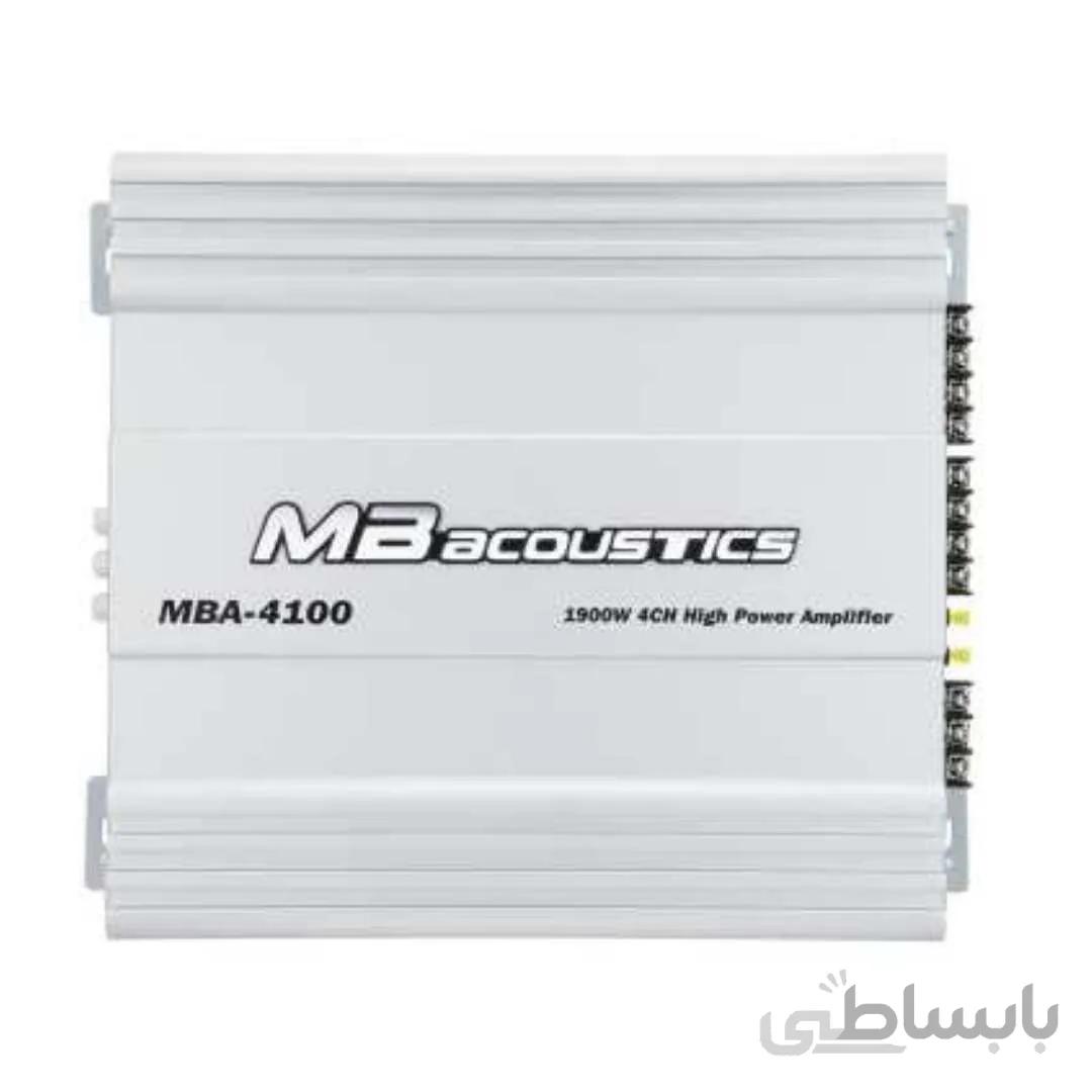 آمپلی فایر 4 کانال ام بی اکوستیک مدل MBA 4100 ا آمپلی فایر 4 کانال ام بی اکوستیک مدل MBA 4100