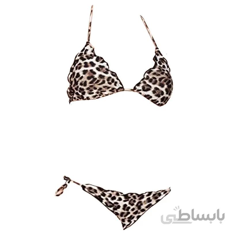 بیکینی زنانه پیسز مدل لئو ا PIECES PCLALA TRIANGLE BRA LEO