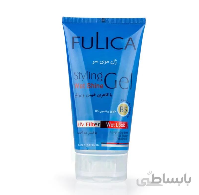 ژل حالت دهنده خیس فولیکا مناسب انواع مو پارس حیان ۱۵۰ میل ا Fulica Styling Wet Shine Gel 150ml