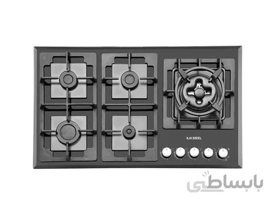 اجاق گاز شیشه ای ایلیا استیل مدل G501 ا Iliasteel Built-in gas G501