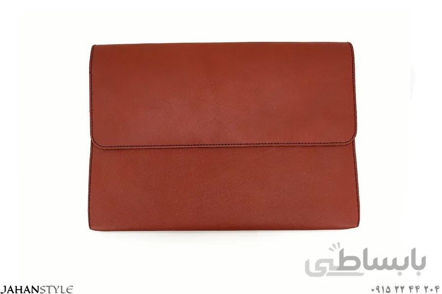 فولدر چرم طبیعی قهوه‌ای