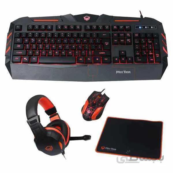 باندل گیمینگ MEETION مدل C500 ا MEETION BACKLIT GAMING KITS 4 IN 1 BUNDLE