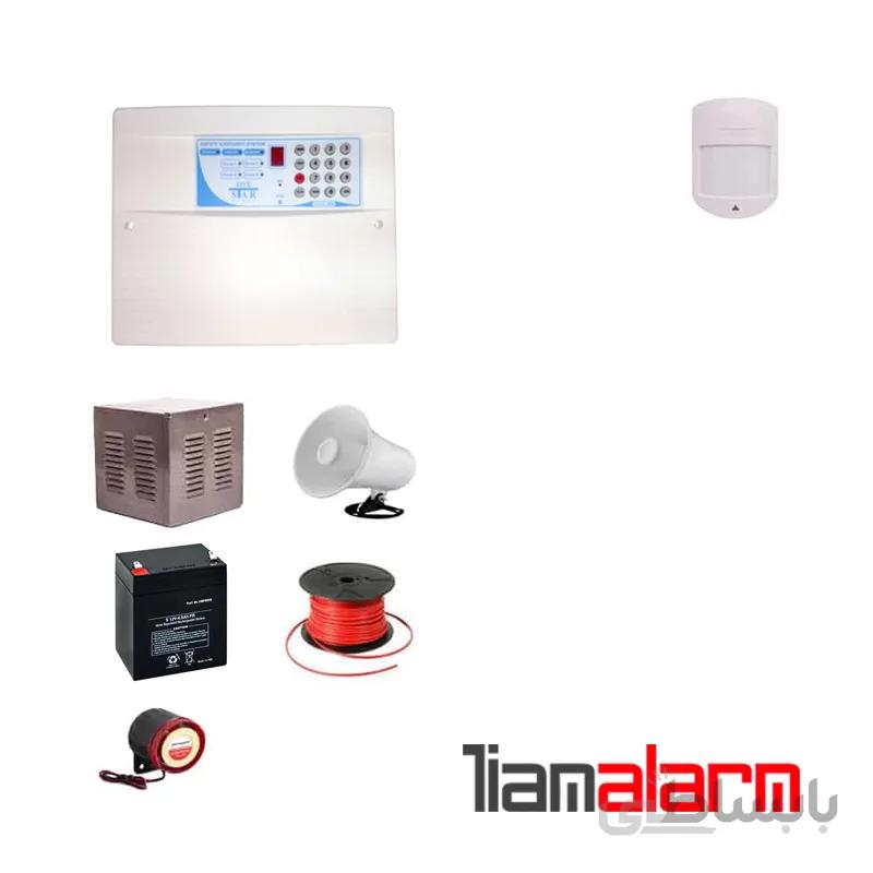 پکیج دزدگیر اماکن با سیم مدل فایواستار سیم کارتی و تلفنیFS206H61
