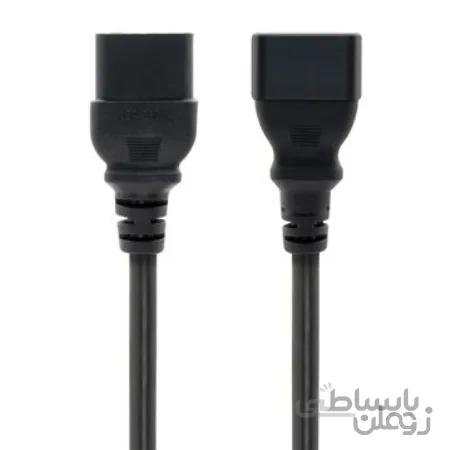 کابل برق C19 به C20 پی نت طول 1.5 متر مشکی