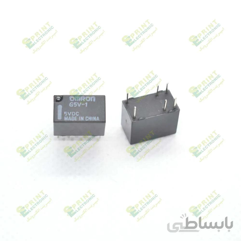 رله 24 ولت مینیاتوری 6 پایه 0.5 آمپر Omron G5V-1-24VDC
