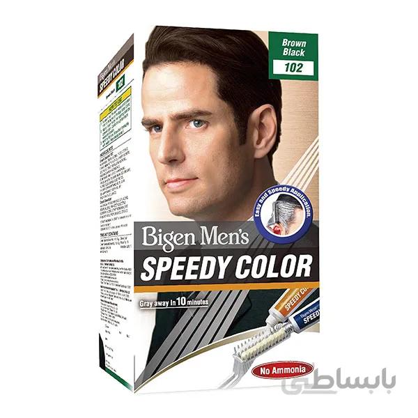 کیت رنگ مو آقایان بیگن شماره 102 قهوه ای خیلی تیره 40 گرم ا Bigen's Men SPEEDY COLOR