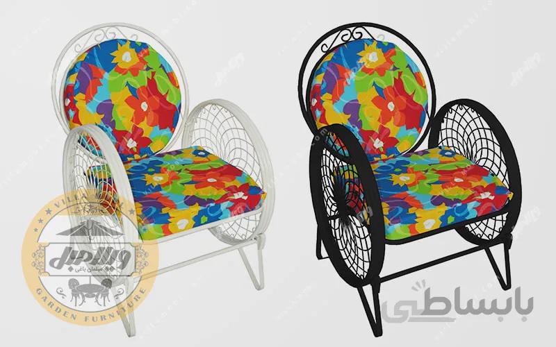 صندلی باغی فلزی مدل گلبرگ