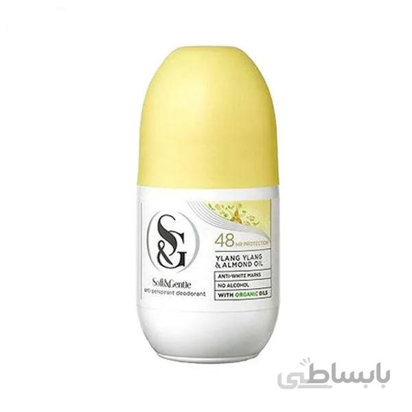 مام رول ضد عرق زنانه سافت جنتل حجم 50 میل مدل Almond Oil