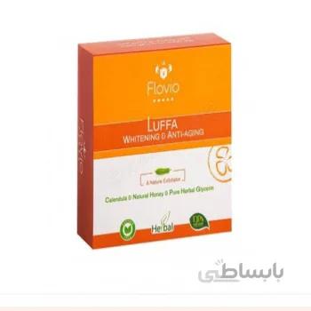 صابون گلیسیرینه لوفا حاوی کالندولا فلوویو ا ( Flovio Luffa Whitening & Anti-aging Soap (Calendula & Natural Honey & Pure Herbal Glycerin) )