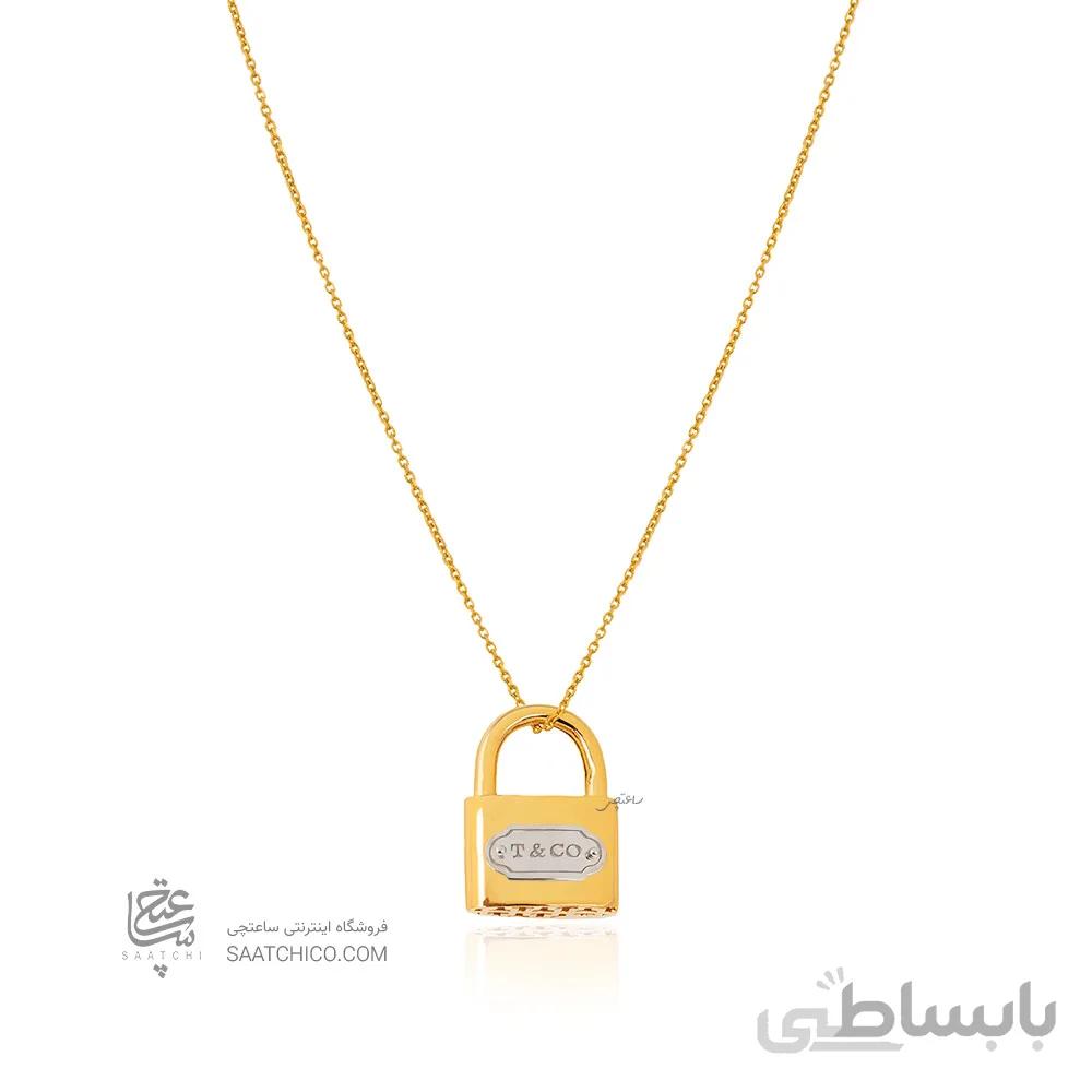 آویز طلا طرح قفل تیفانی کد CP359